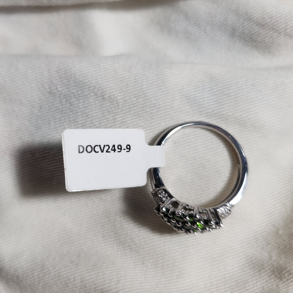 Green chrome diopside cluster ring - Picture 3 of 10